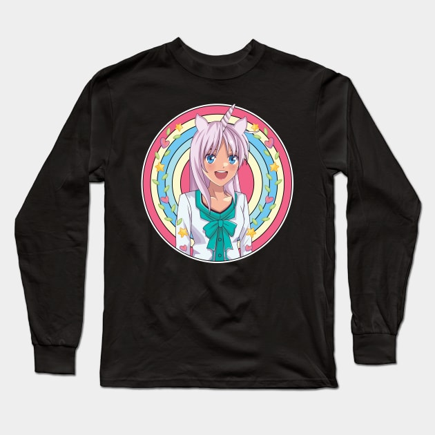 'Japanese Anime Unicorn Girl' Cool Japanese Kawaii Long Sleeve T-Shirt by ourwackyhome